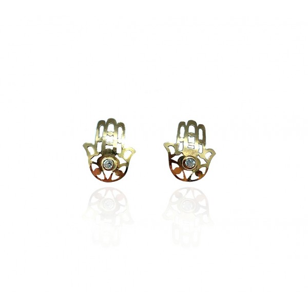 Pendientes Oro Mano Fatima