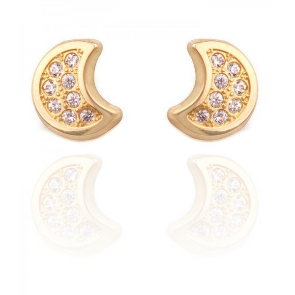 Pendientes Oro 18k Luna