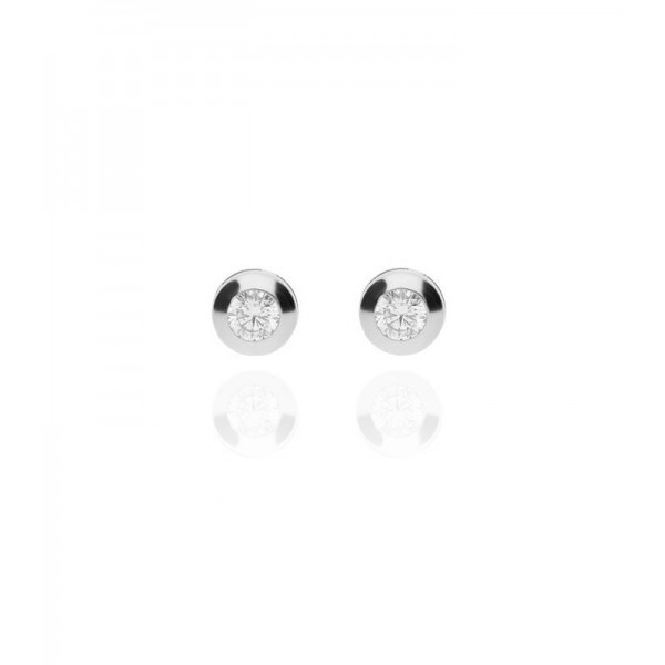 Pendientes Oro Blanco 18k Chatón OBPDZ316/PR