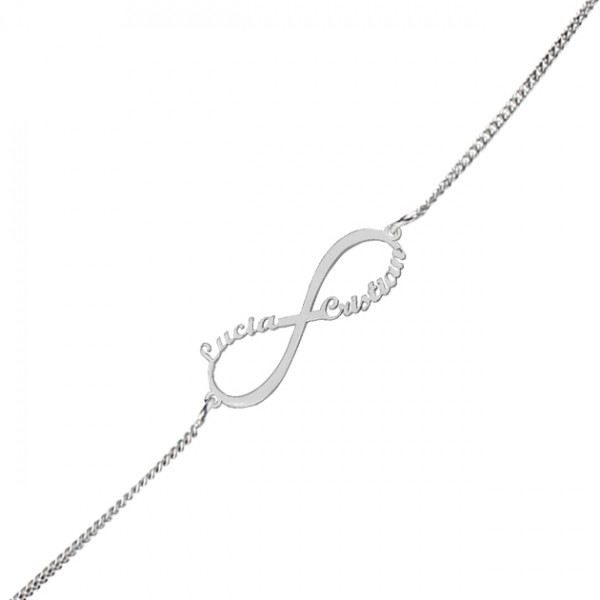 Pulsera Infinito Nombres Plata