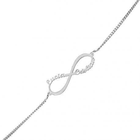 Pulsera Infinito Nombres Plata