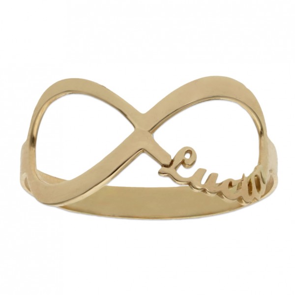 Anillo Oro 18k Infinito + Nombres