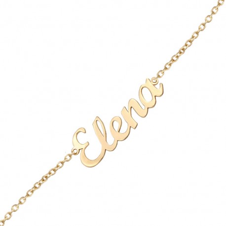 Pulsera Oro 18k Nombre Letra Pequeña