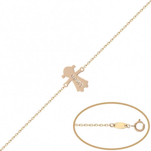 Pulsera Oro 18k Niña + Nombre