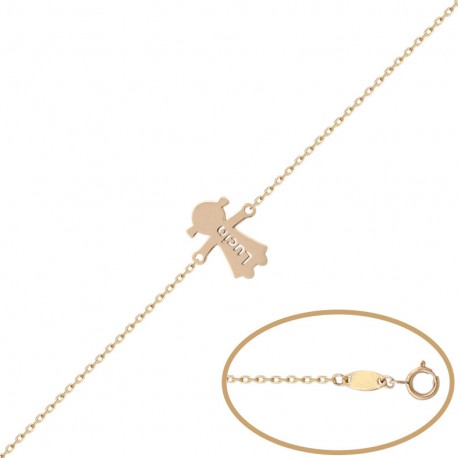 Pulsera Oro 18k Niña + Nombre