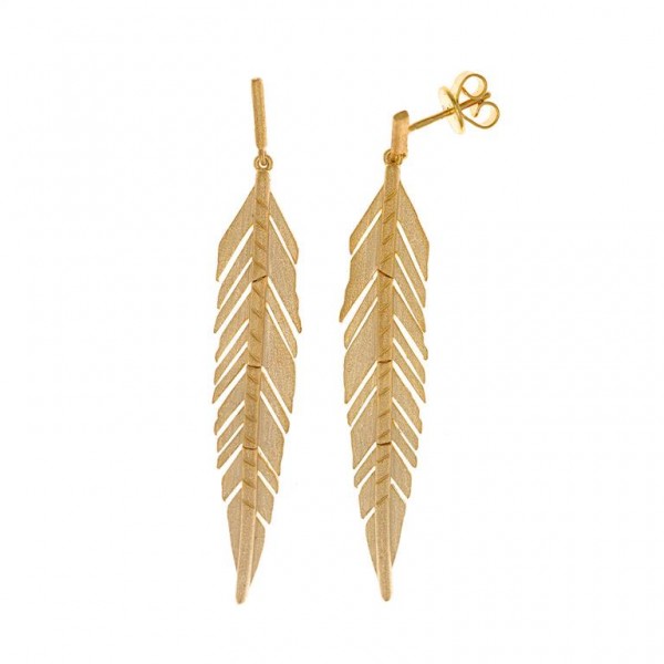 Pendientes Salvatore Plata Plumas 256A0026