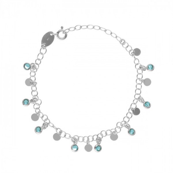 Pulsera Victoria Cruz Aquamarine de Obelia A3991-10HP