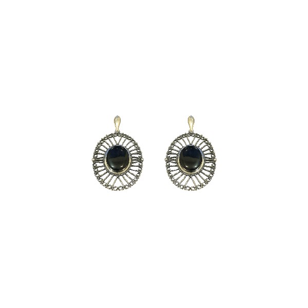 Pendientes Fink Plata Azabache T191230