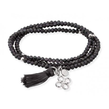 Pulsera Zen Antracita con Trébol