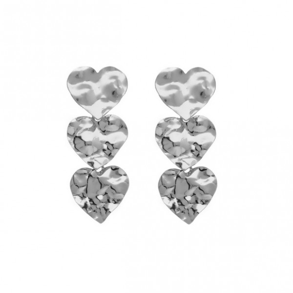 Pendientes largos Victoria Cruz Colección Ghana Plata A4394-HT