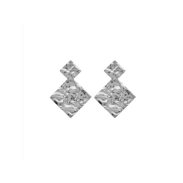 Pendientes largos Victoria Cruz Colección Ghana Plata A4392-HT