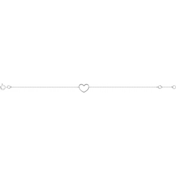 Pulsera Oro Blanco Corazon 4.7110.01