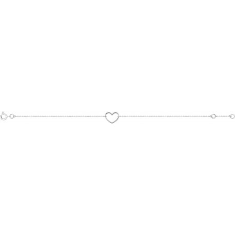 Pulsera Oro Blanco Corazon 4.7110.01