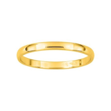 Alianza Oro 18K 2 mm Media Caña Alta