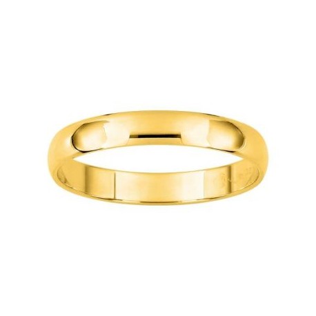 Alianza Oro 18K 3 mm Media Caña Alta