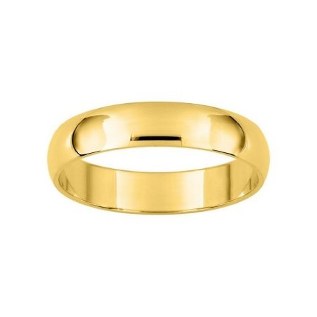 Alianza Oro 18K 4 mm Media Caña Alta