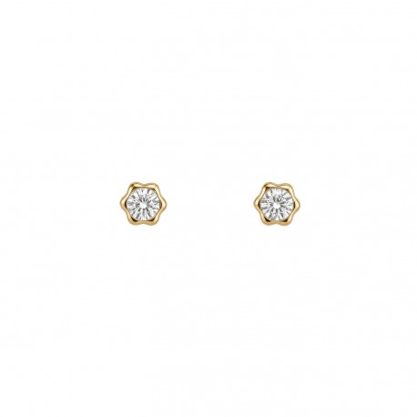 Pendientes Flor Tuerca Rosca