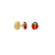 Pendientes Oro 18K y esmalte "Ladybug"