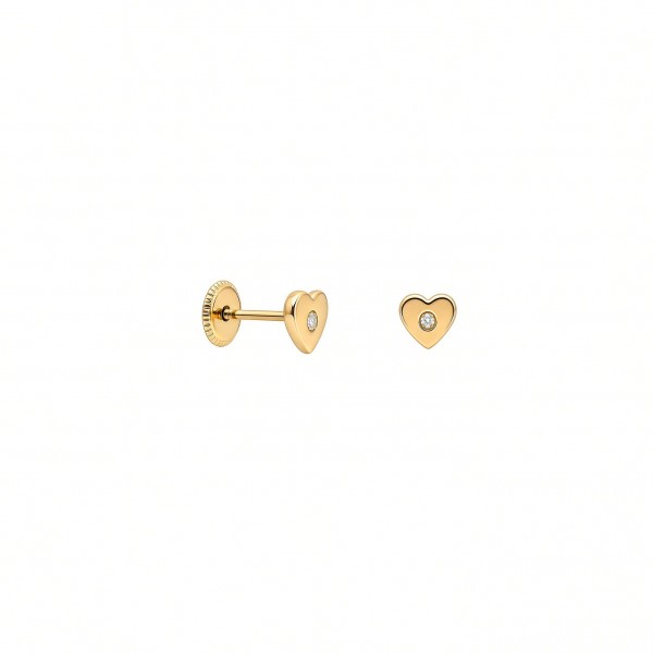 Pendientes Oro 18K Corazón