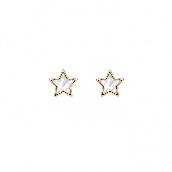 Pendientes Oro 18k y Nácar Estrella