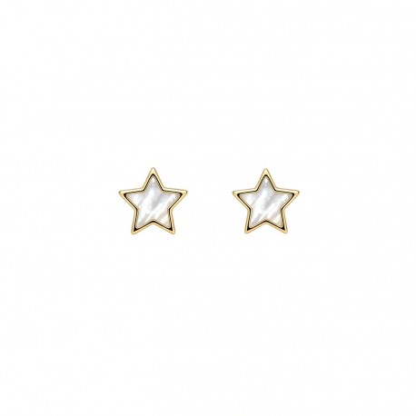 Pendientes Oro 18k y Nácar Estrella
