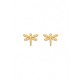 Pendientes Oro 18K Libélula