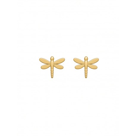 Pendientes Oro 18K Libélula