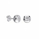 PENDIENTES ORO BLANCO 18K Y CIRCONITA