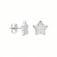 PENDIENTES ORO BLANCO 18K Y CIRCONITAS