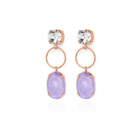 Pendientes Victoria Cruz Lilac Crystal A3537-30T