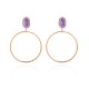 Pendientes Victoria Cruz Lilac Aro A3538-30T